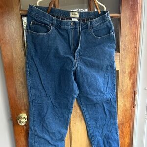Men’s LL Bean Flannel Lined Jeans size 40x32